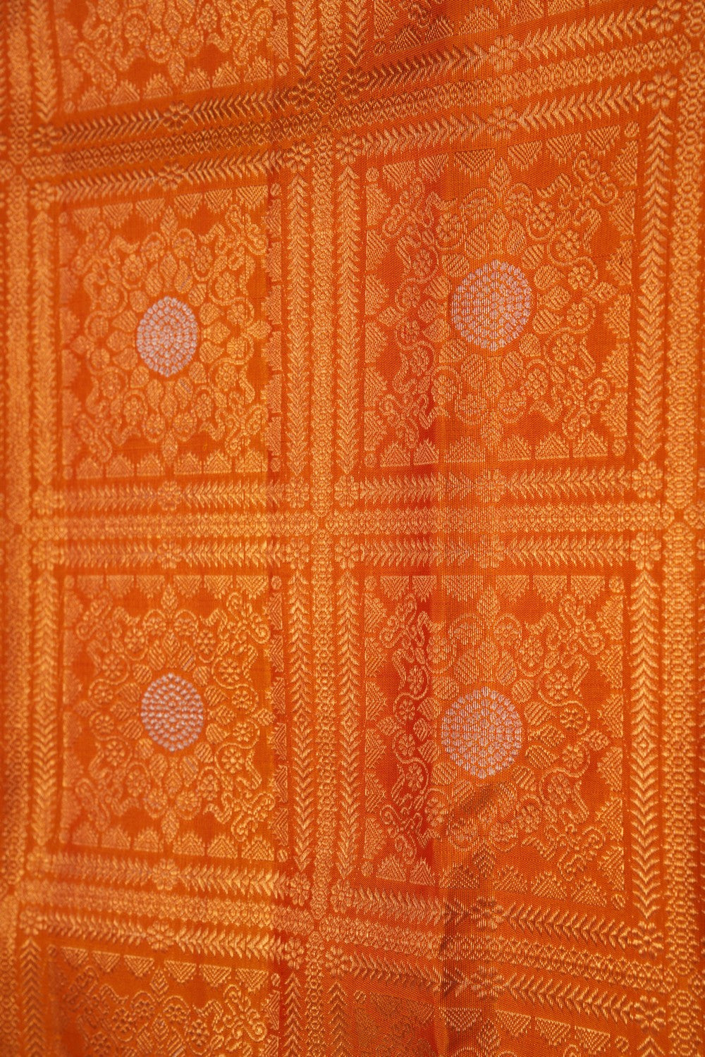 Image of Kanchipattu Brocade Orange Saree
