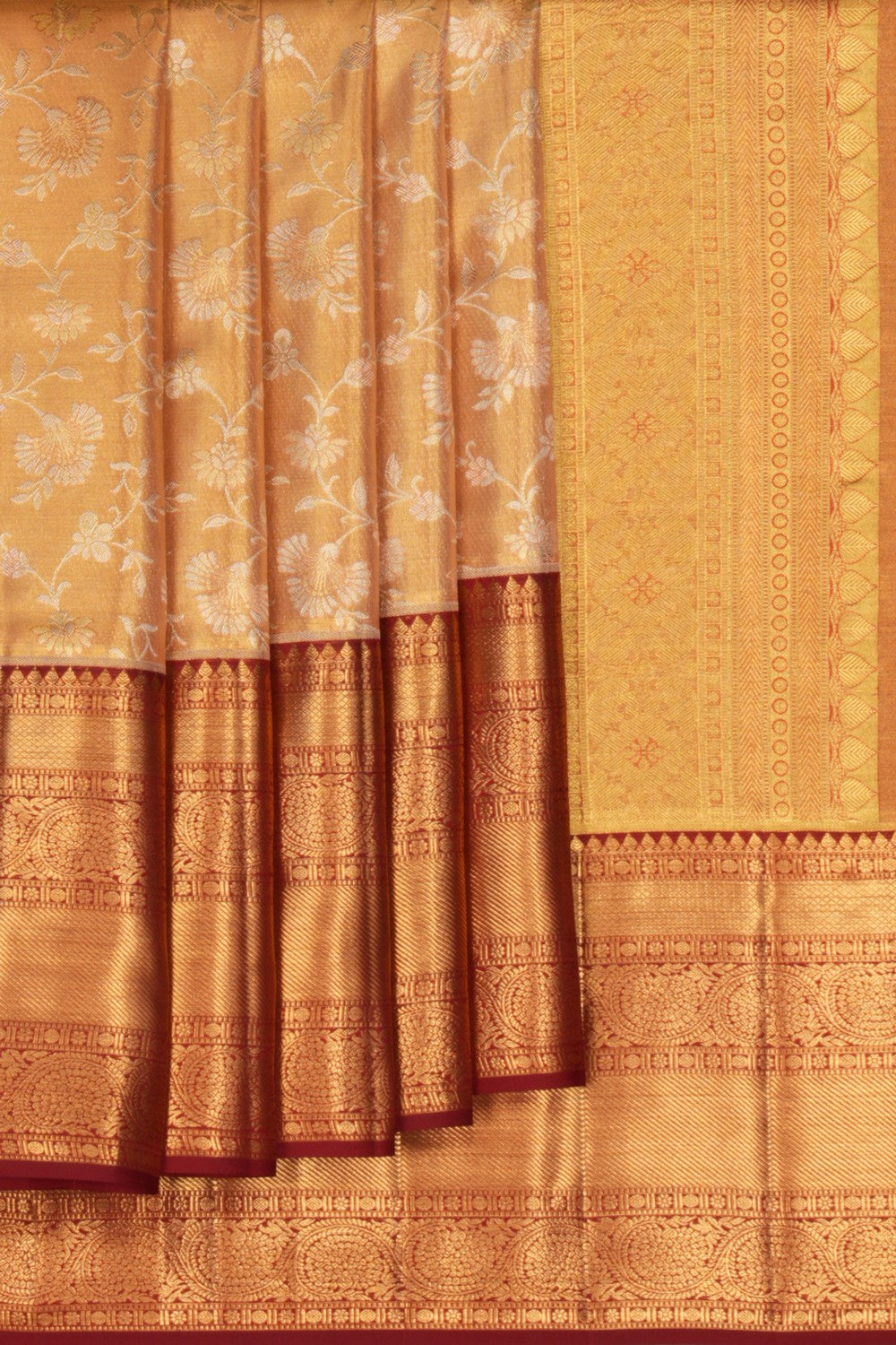 Image of Kanchipattu Brocade Gold Saree