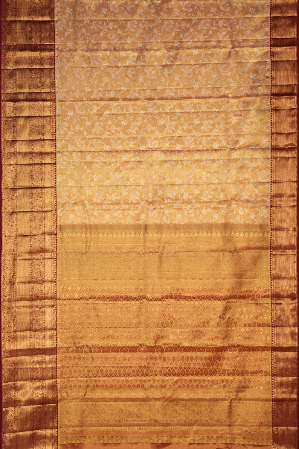 Image of Kanchipattu Brocade Gold Saree