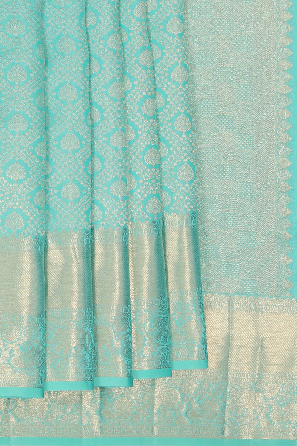 Kanchipattu Brocade Sky Blue Saree
