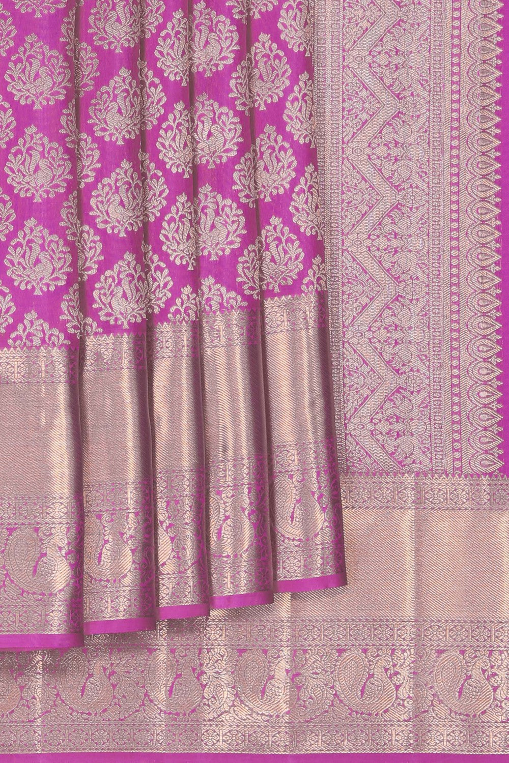 Kanchipattu Brocade Purplish Pink Saree