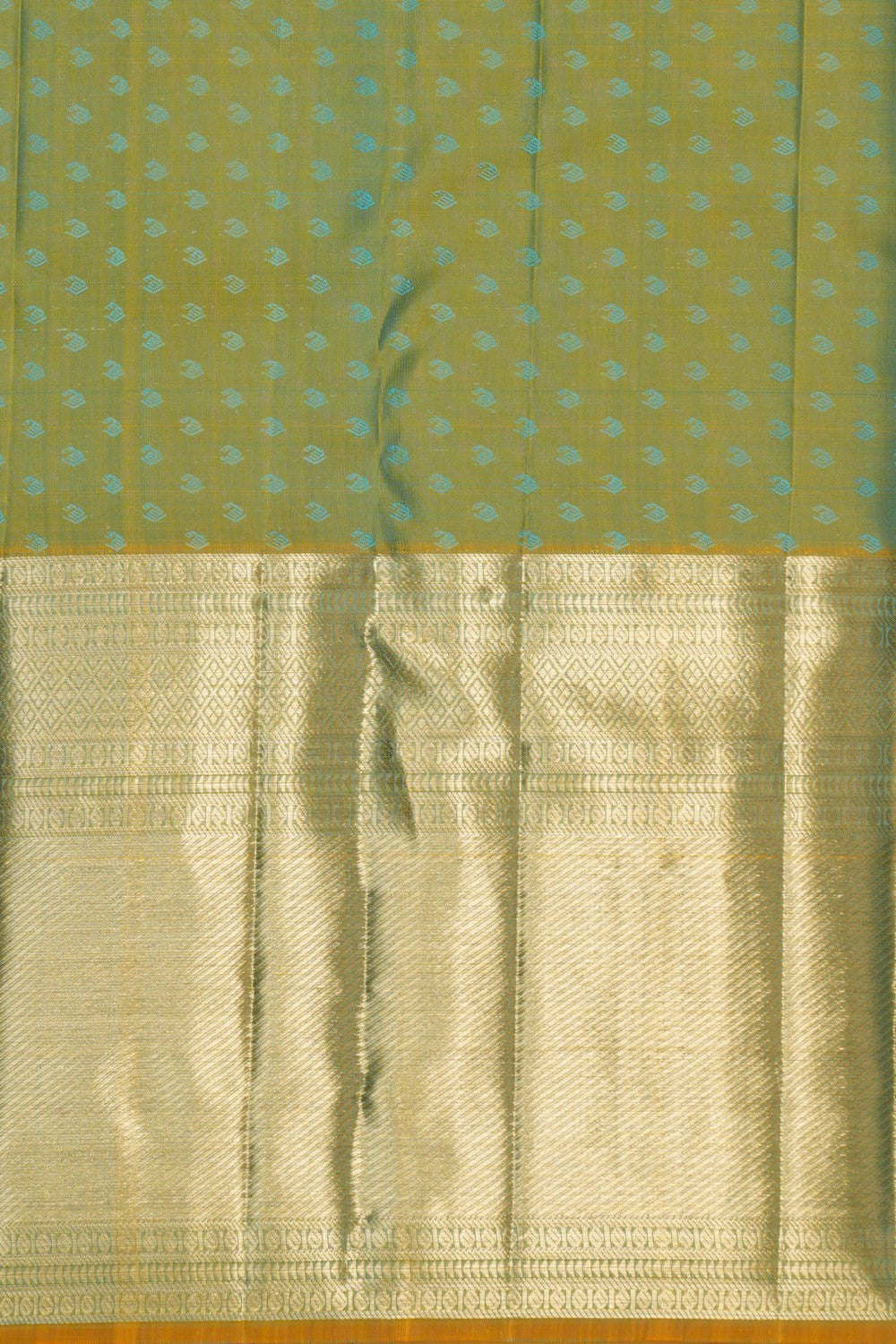 Image of Kanchipattu Brocade Turquoise Green Saree