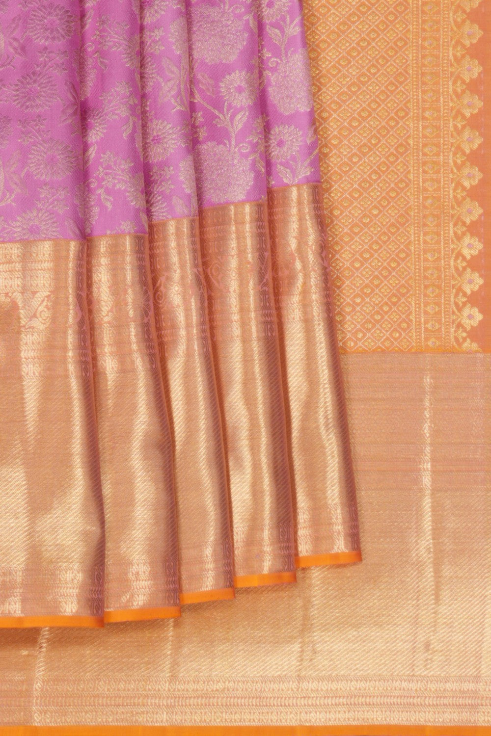 Image of Kanchipattu Brocade Lavender Pink Saree