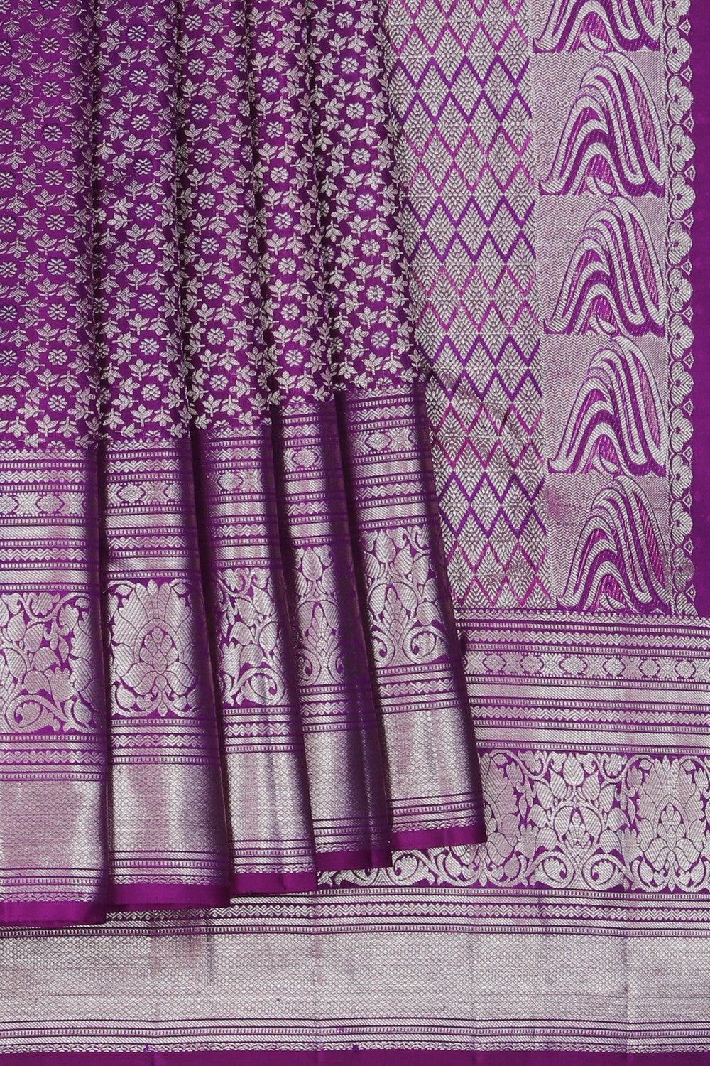 Kanchipattu Brocade Purple Saree