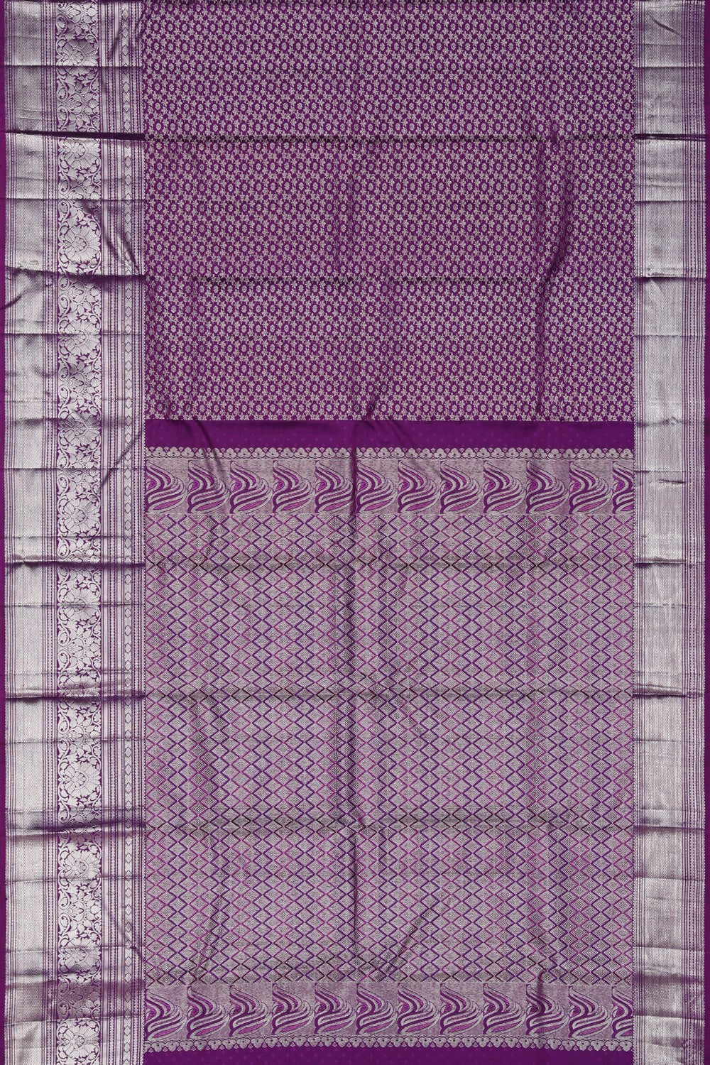 Image of Kanchipattu Brocade Purple Saree
