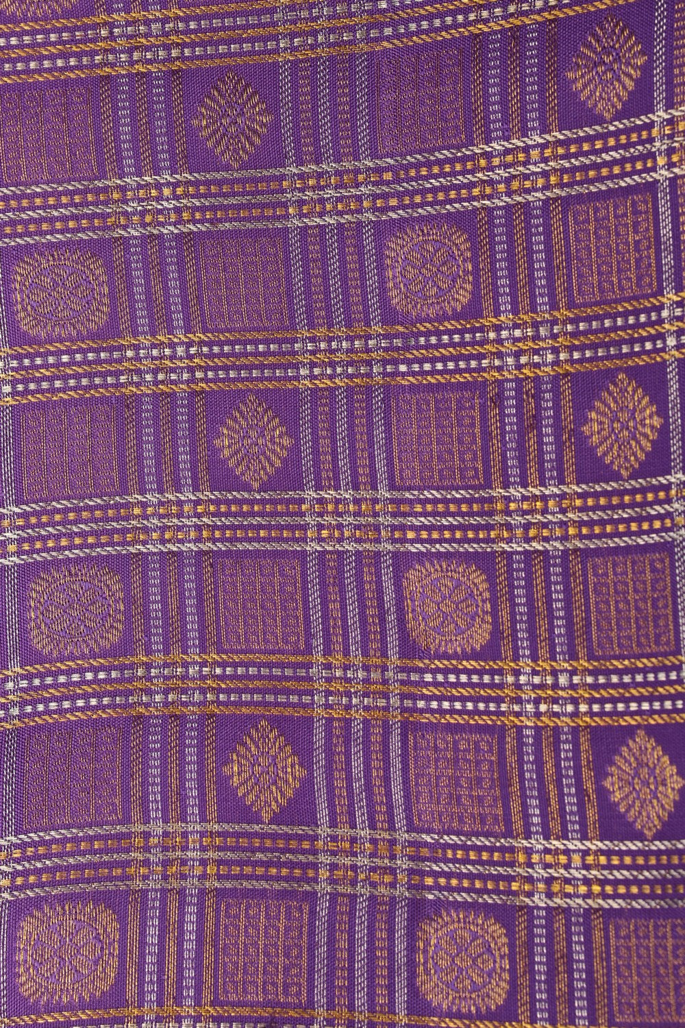 Image of Kanchipattu Kattam Purple Saree
