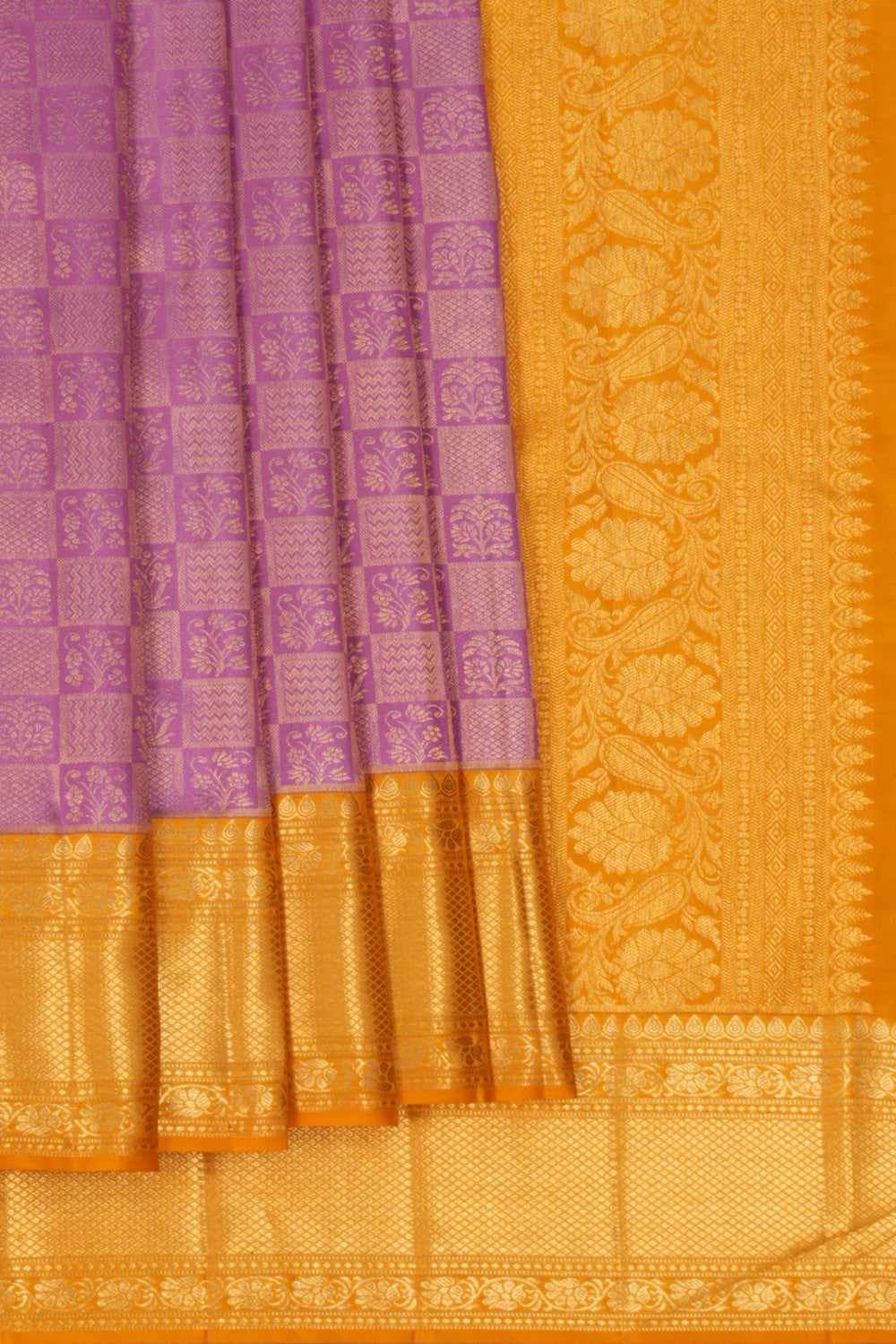 Image of Kanchipuram Brocade Purple Saree
