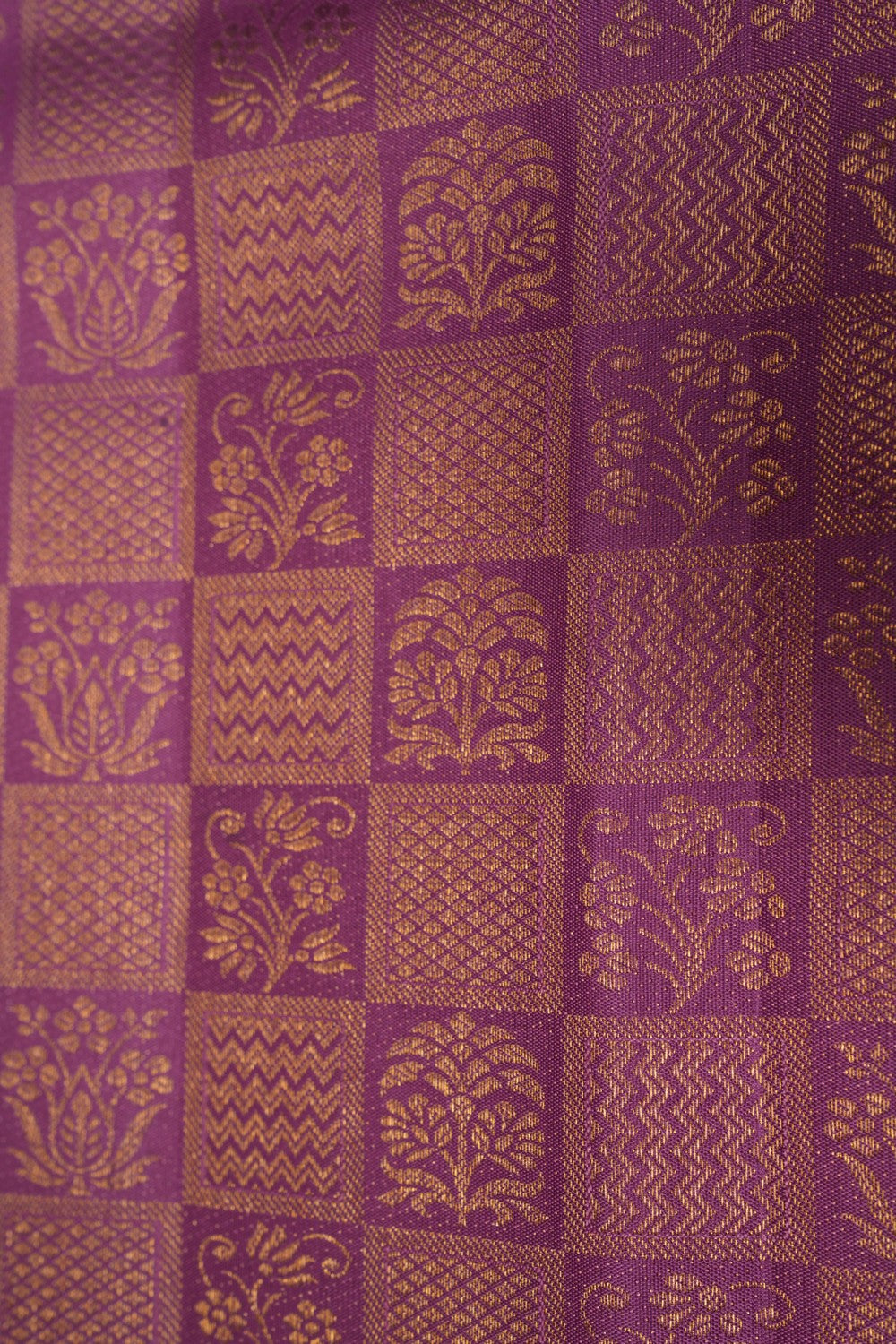 Image of Kanchipuram Brocade Purple Saree