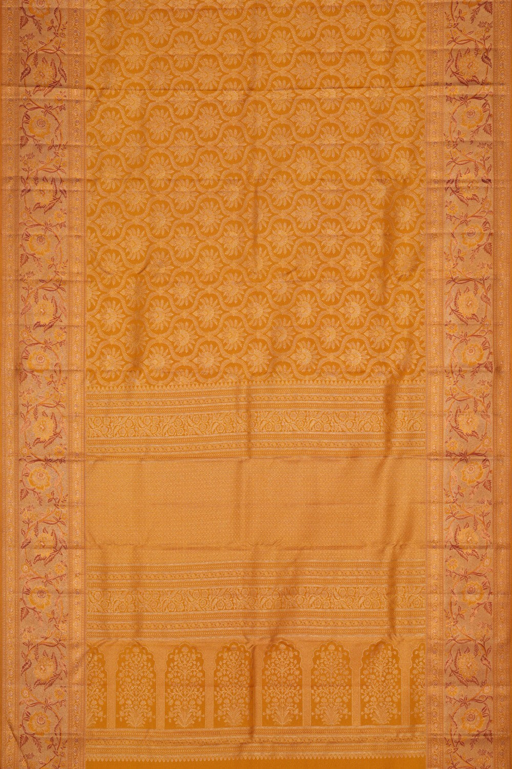 Image of Kanchipattu Brocade Gold Saree