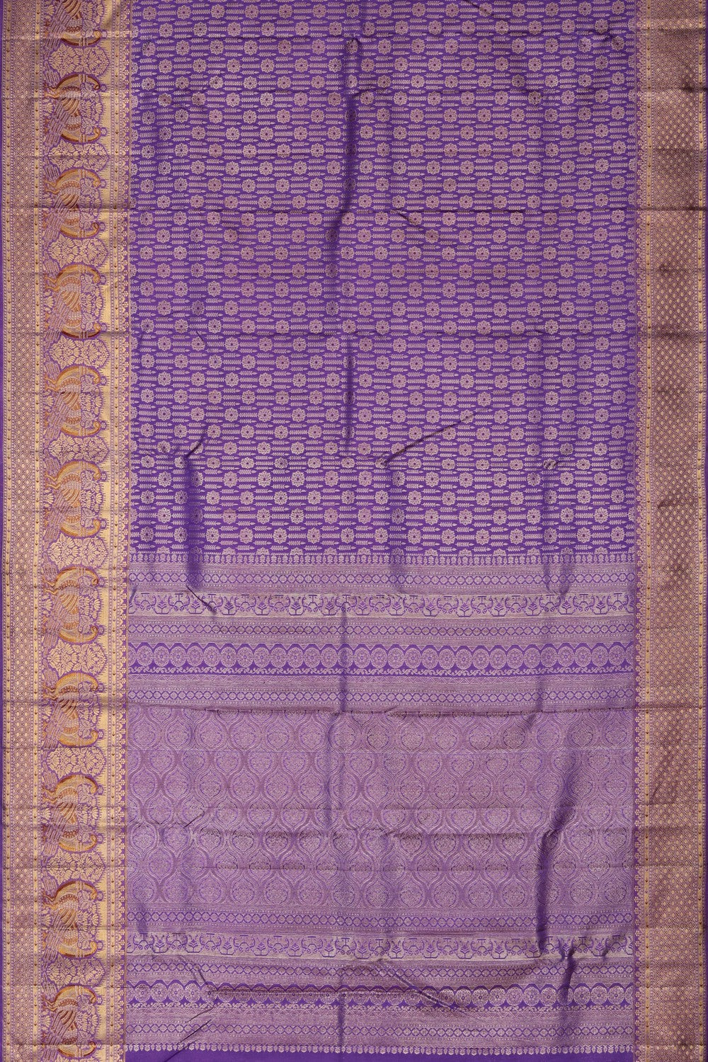 Image of Kanchipuram Brocade Purple Saree