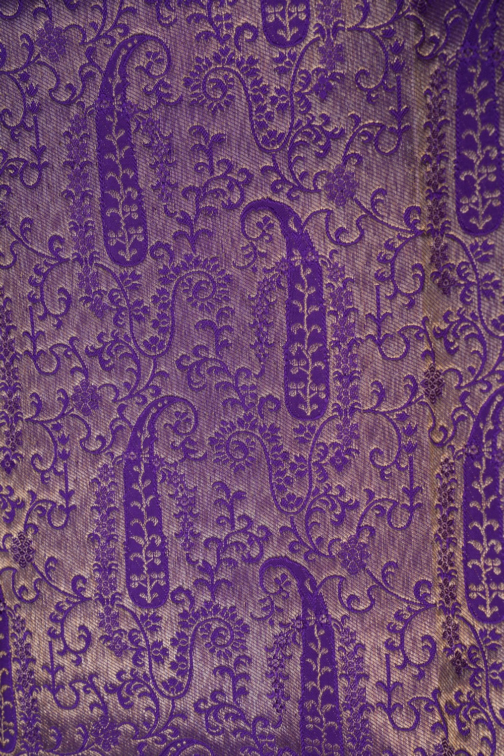 Image of Kanchipuram Purple Brocade Saree