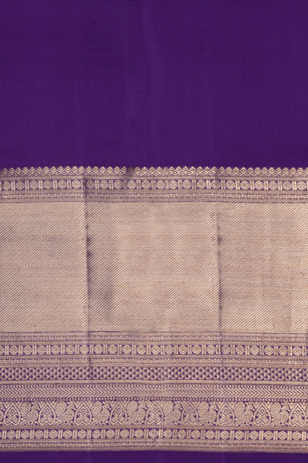 Image of Kanchipuram Purple Brocade Saree
