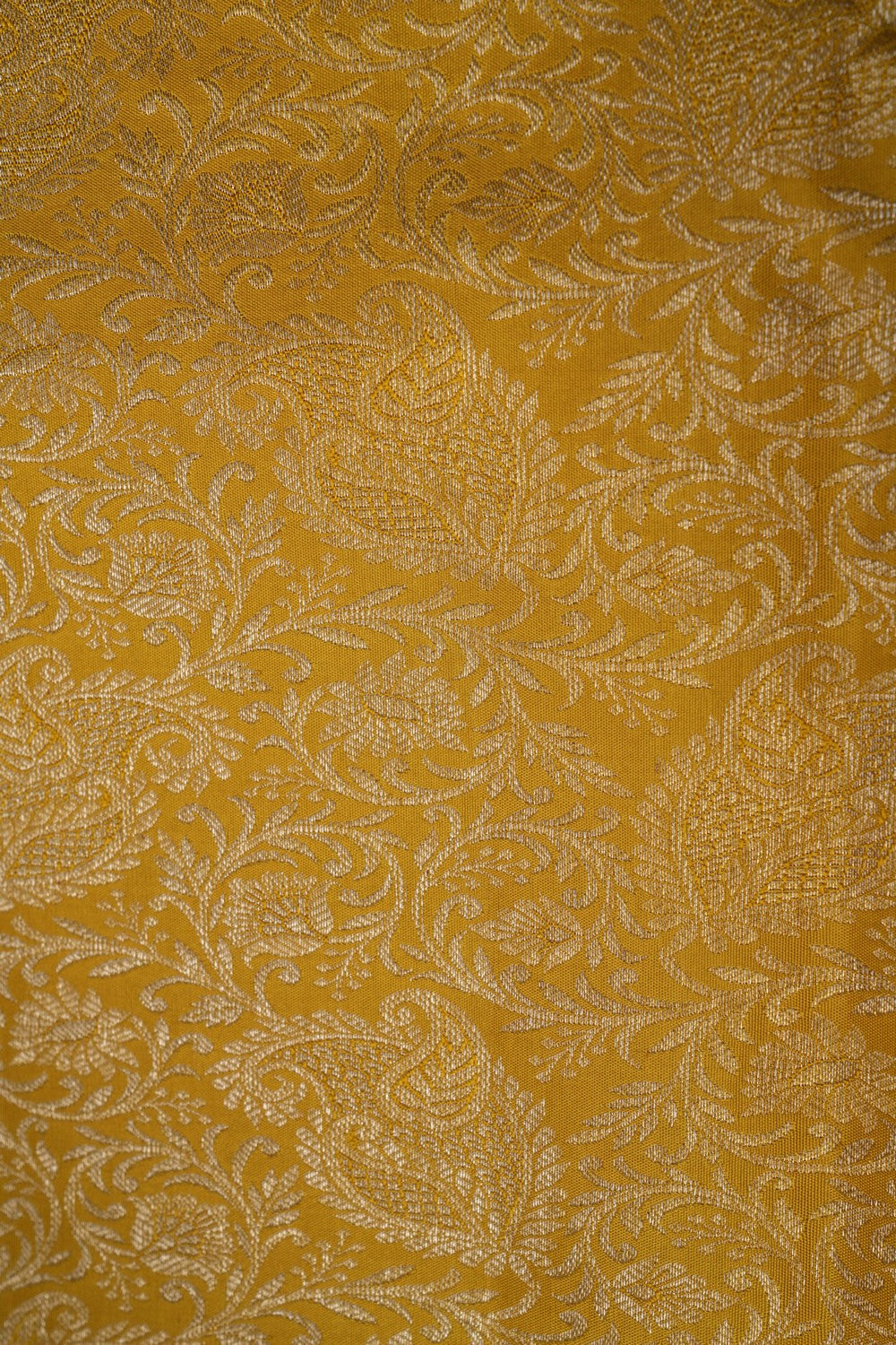 Image of Kanchipuram Yellow Brocade Saree