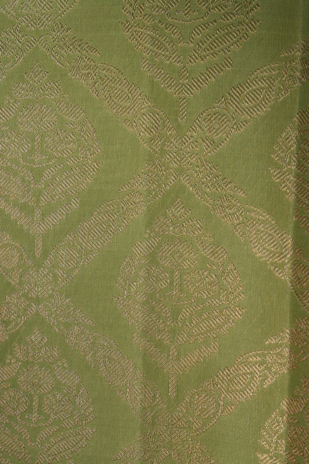 Image of Kanchipuram Mint Green Brocade Saree