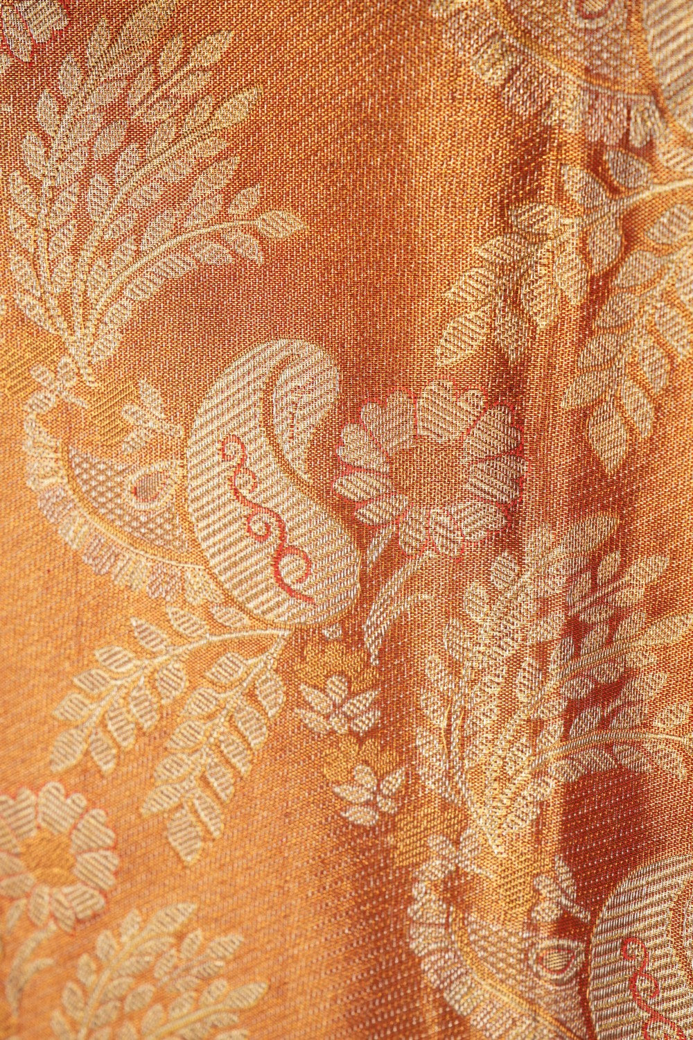Kanchipattu Tissue Brocade Gold Saree