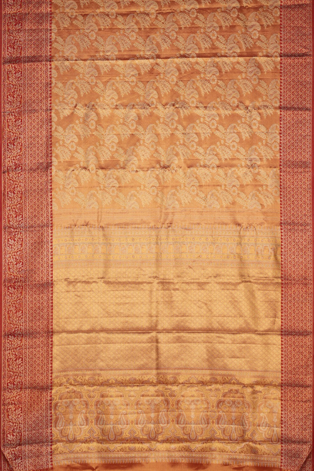 Kanchipattu Tissue Brocade Gold Saree