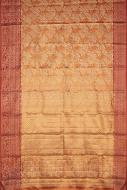 Image of Kanchipattu Tissue Brocade Gold Saree