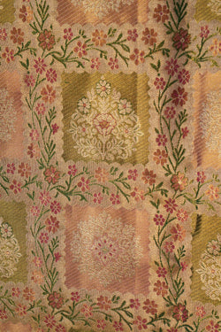 Image of Kanchipuram Tissue Brocade Gold Saree