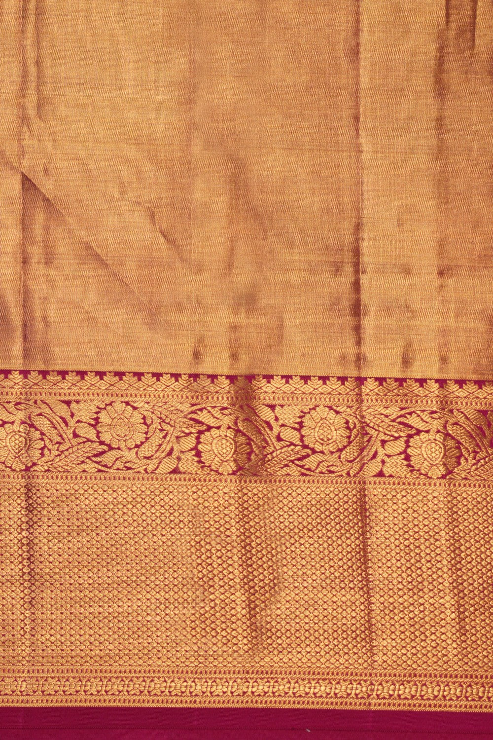 Kanchipuram Tissue Brocade Gold Saree