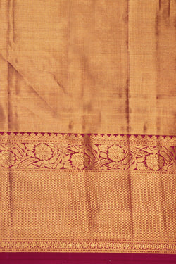 Image of Kanchipuram Tissue Brocade Gold Saree