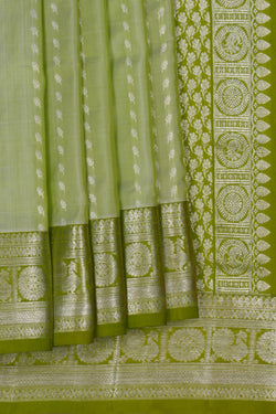 Image of Venkatagiri Silk Green Saree