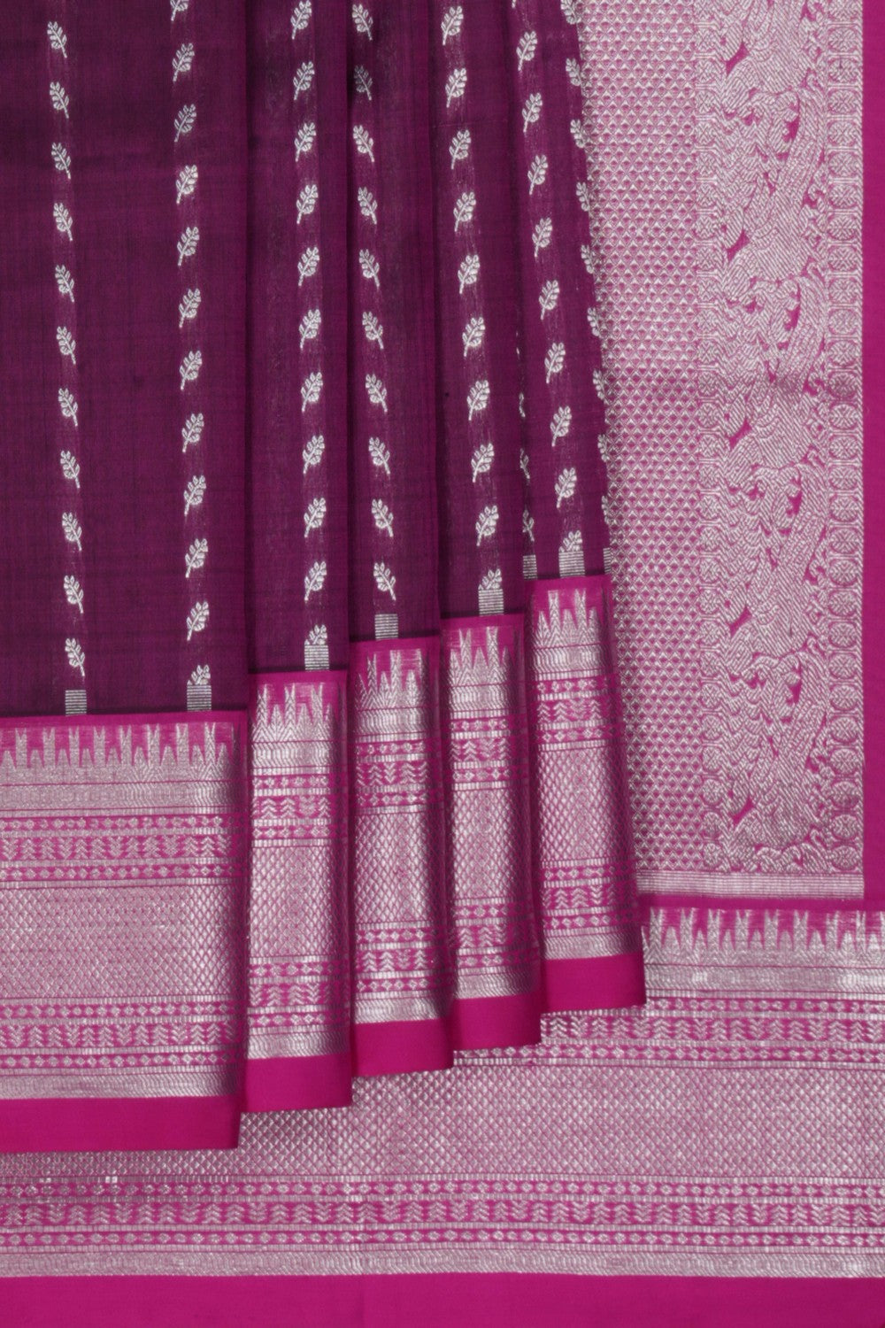Image of Venkatagiri Silk Purple Saree