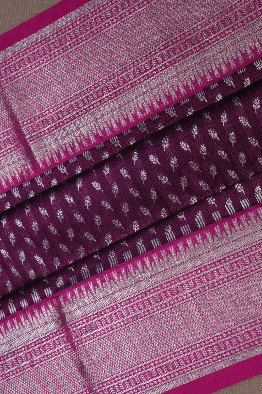 Image of Venkatagiri Silk Purple Saree