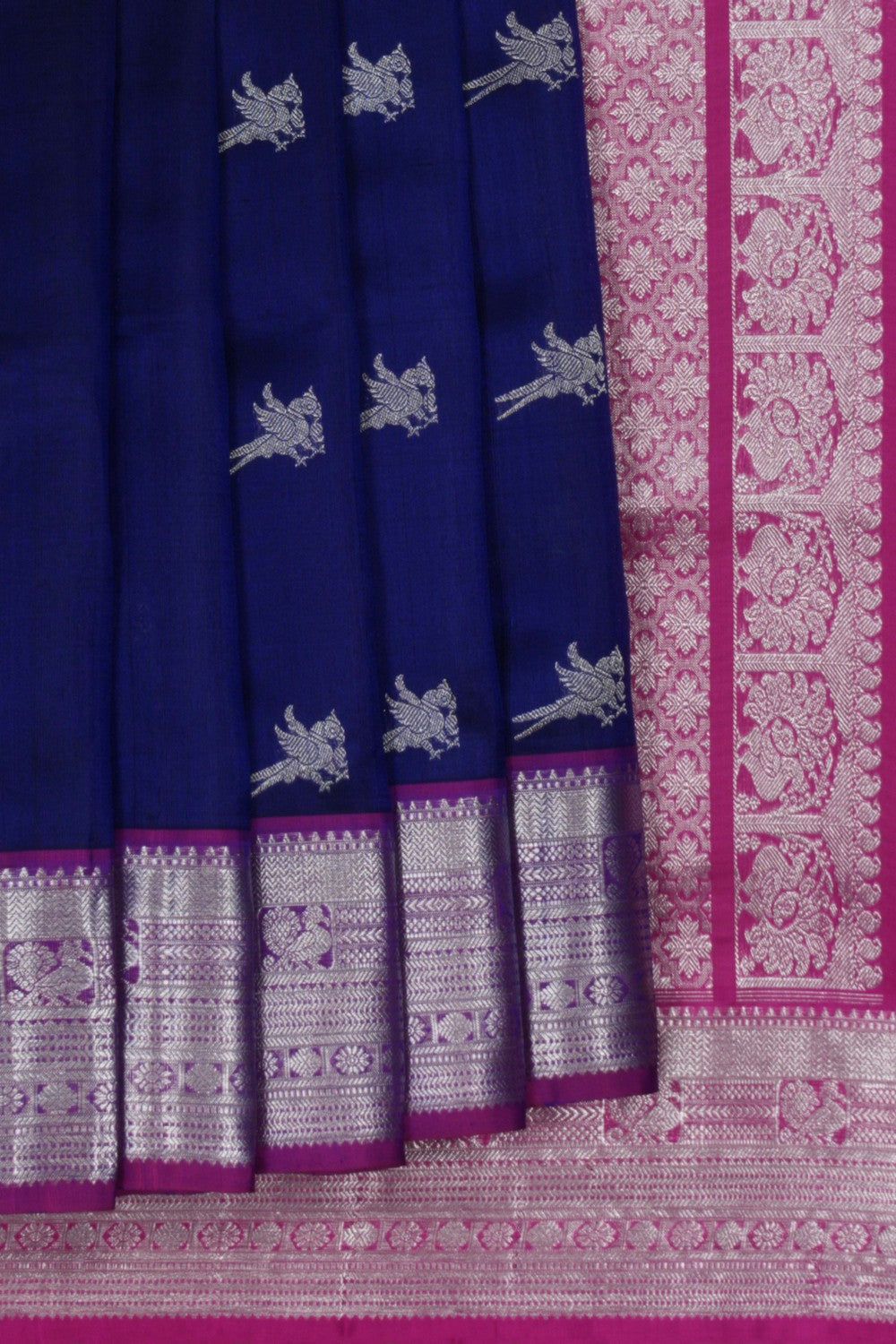 Venkatagiri Silk Navy Blue Saree