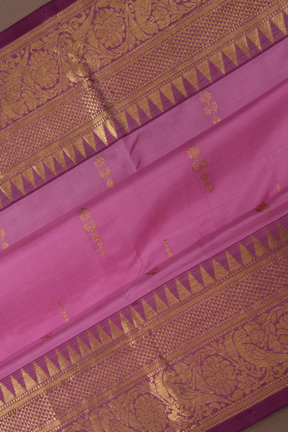 Image of Venkatagiri Silk Pink Saree