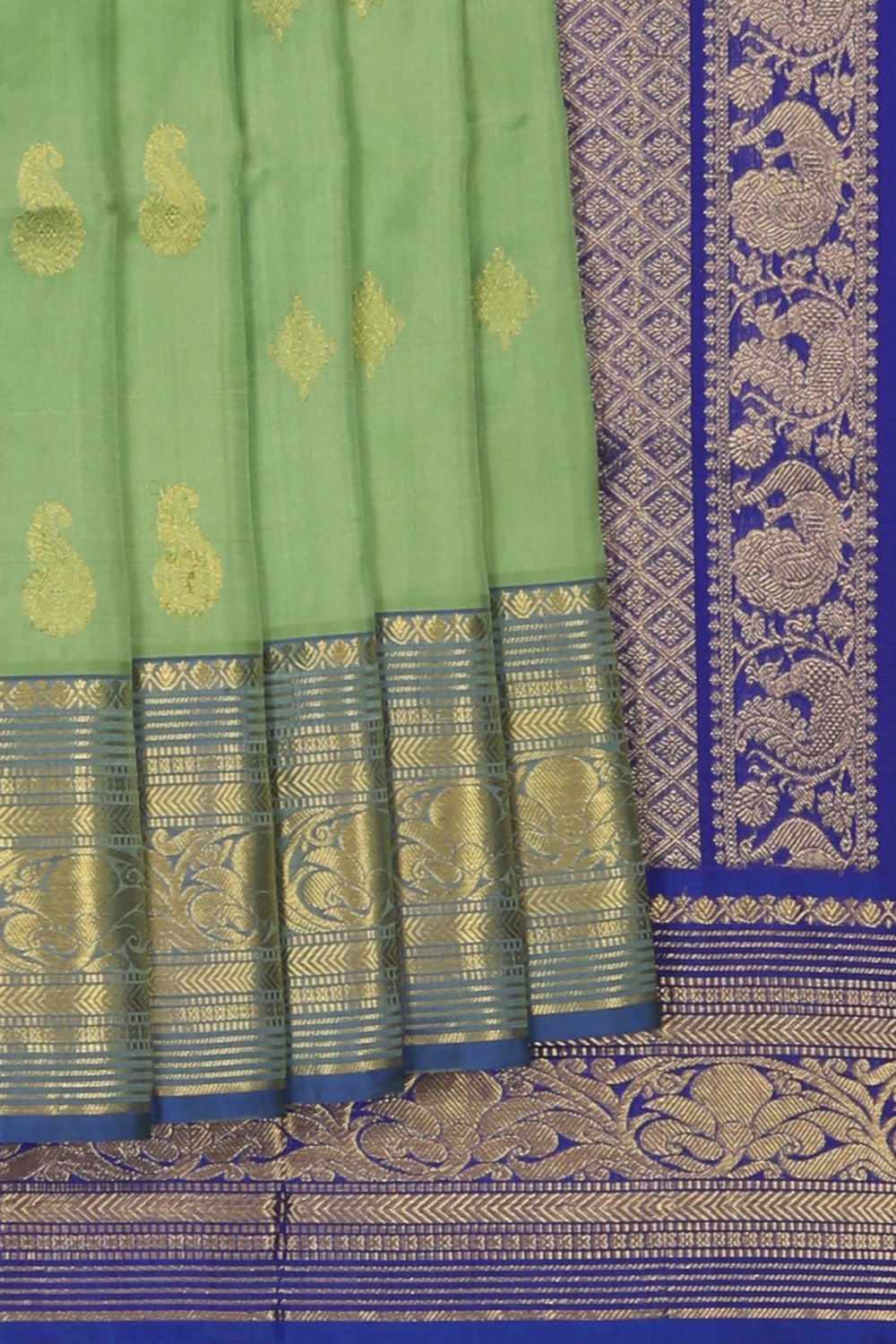 Venkatagiri Silk Green Saree