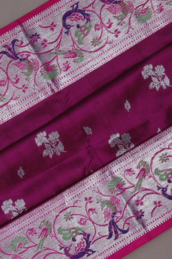 Image of Venkatagiri Silk Plum Pink Saree