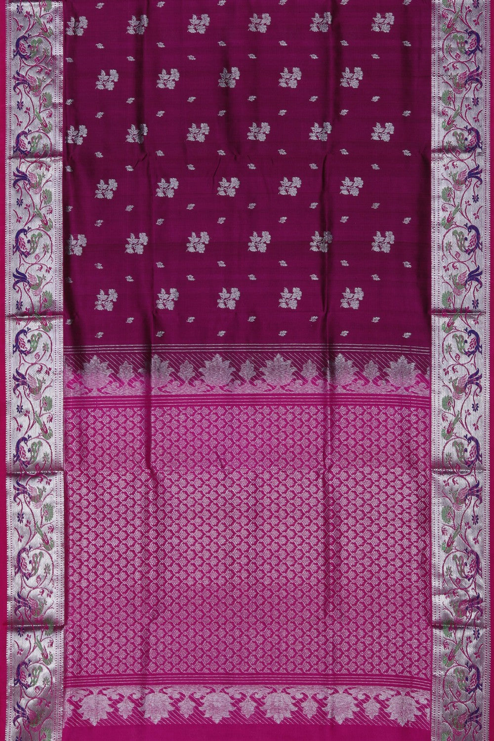 Venkatagiri Silk Plum Pink Saree