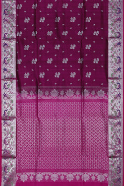 Image of Venkatagiri Silk Plum Pink Saree