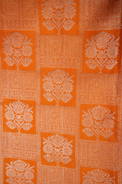 Image of Kanchipattu Brocade Orange Saree