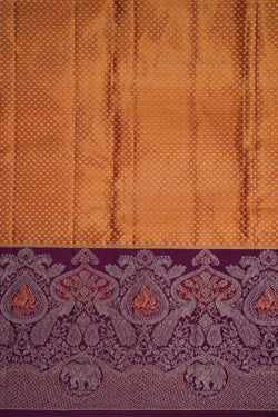 Image of Kanchipattu Brocade Orange Saree