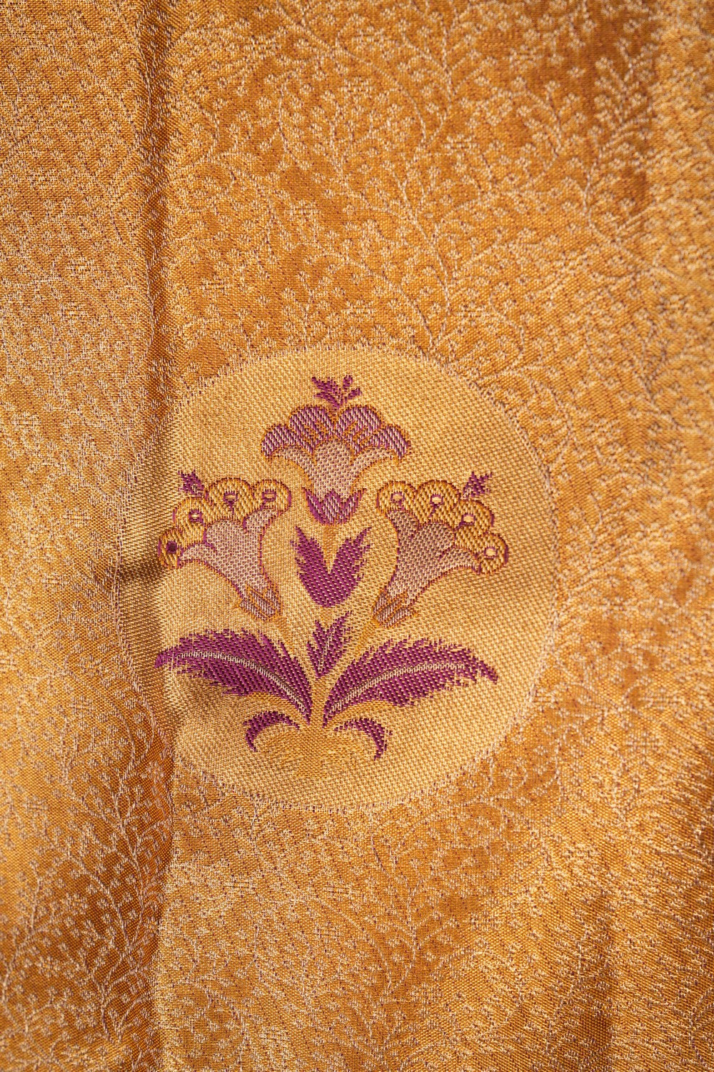 Image of Kanchipattu Brocade Gold Saree