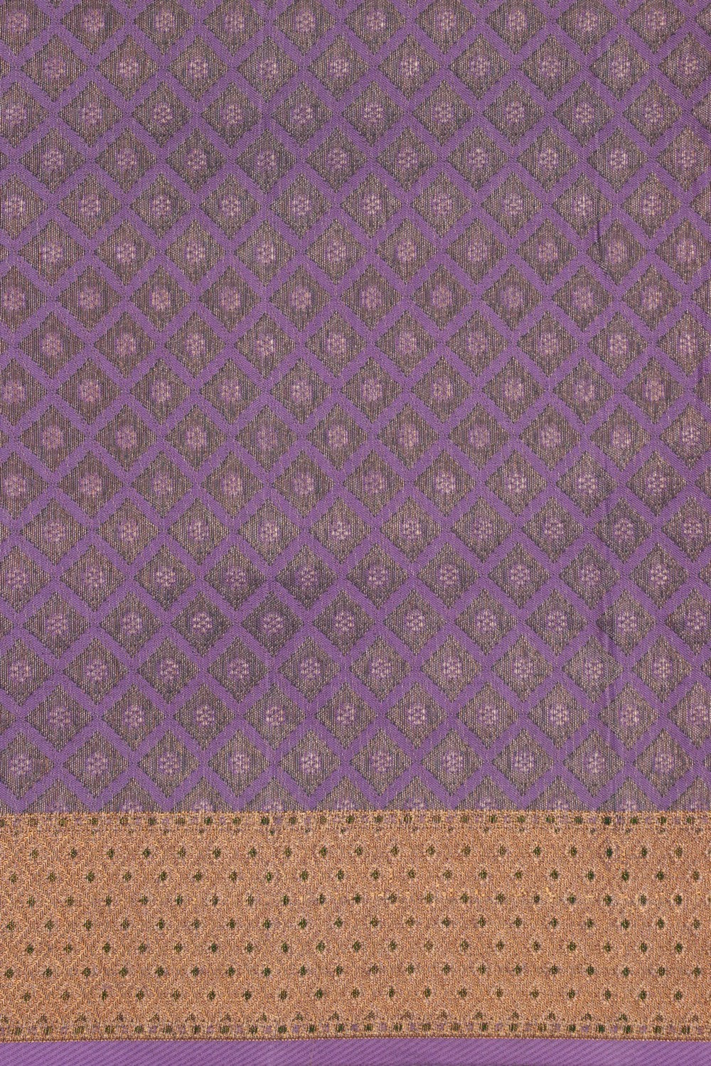 Image of Kanchi Pattu Brocade Purple Saree