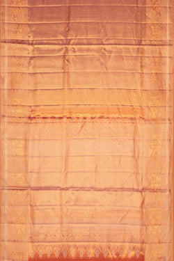 Image of Kanchi Pattu Brocade Peach Saree