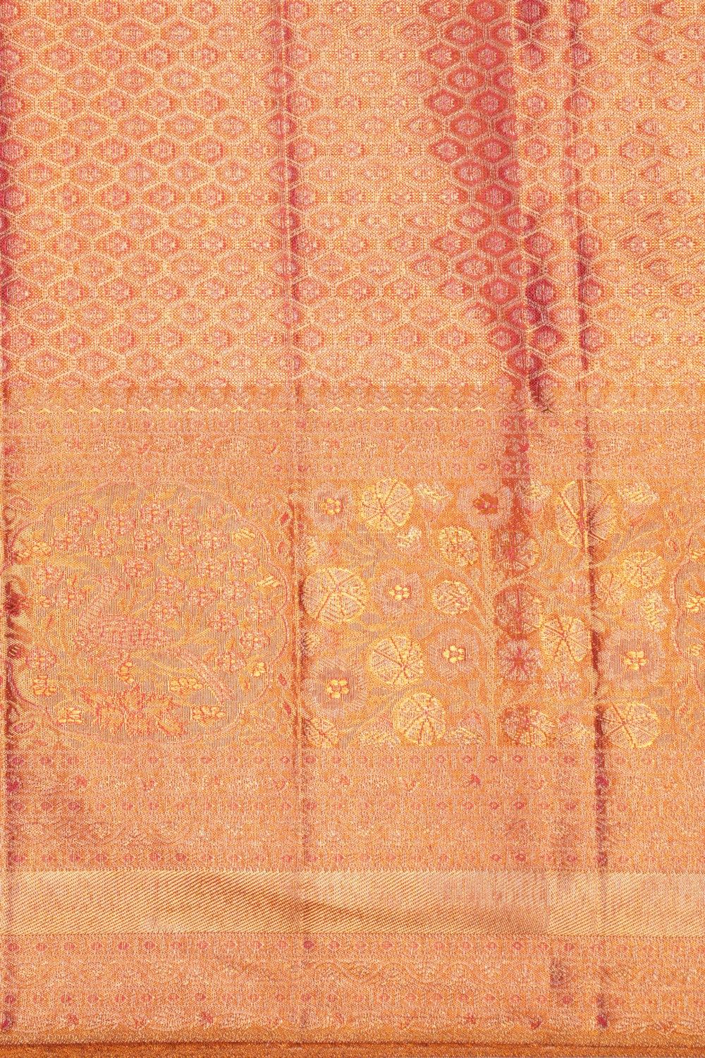Image of Kanchi Pattu Brocade Peach Saree