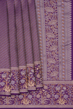 Image of Kanchi Pattu Brocade Purple Saree