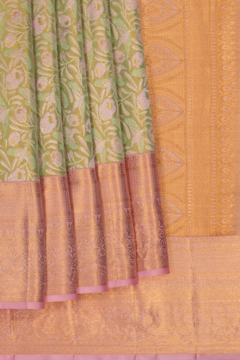 Kanchipattu Brocade Vibrant Green Saree