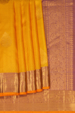 Image of Kanchi Pattu Yellow Saree