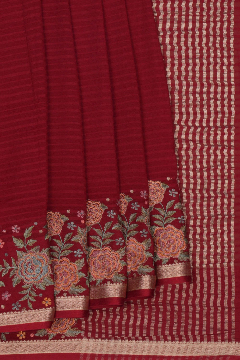 Image of Chiffon Embroidery Saree