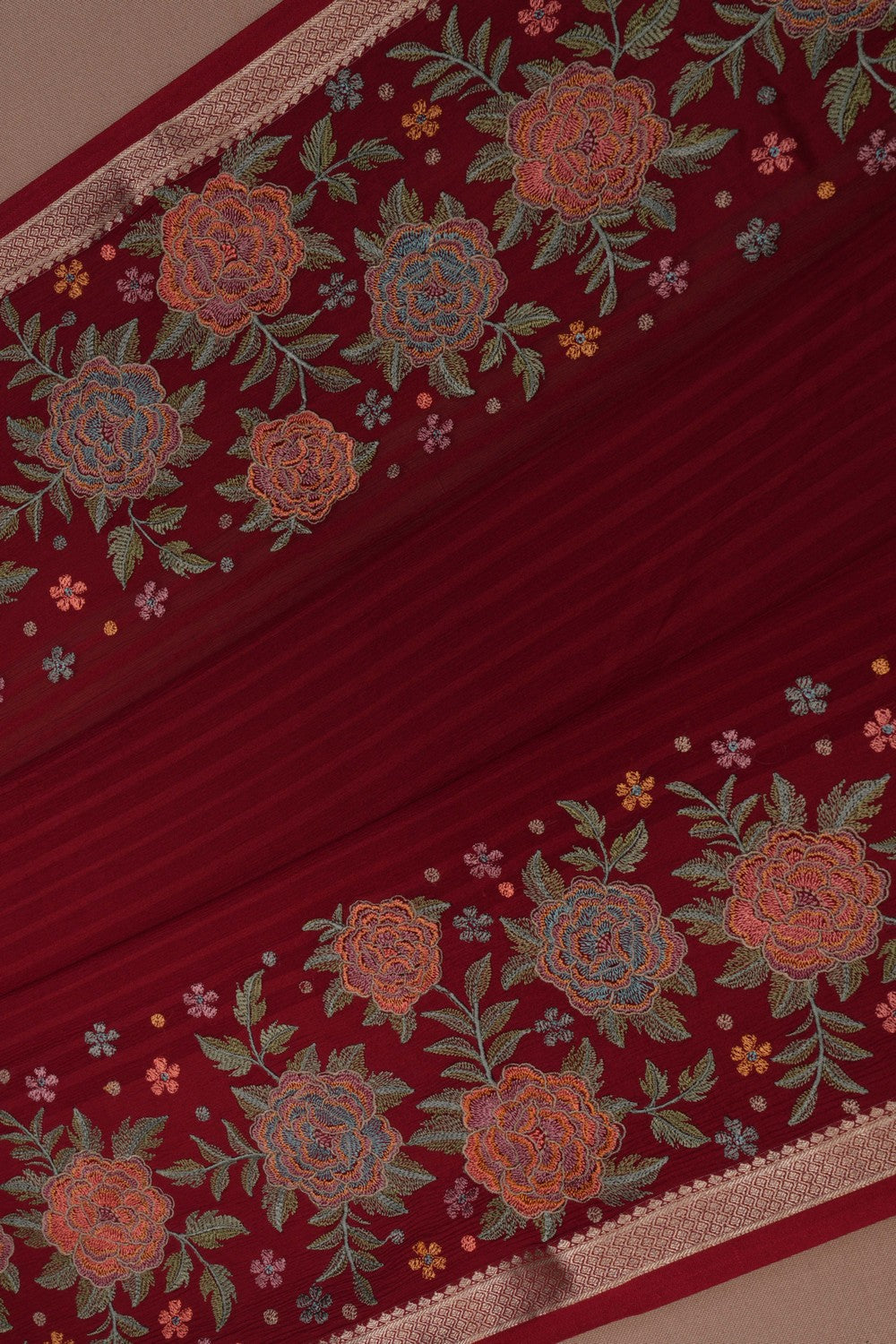 Image of Chiffon Embroidery Saree