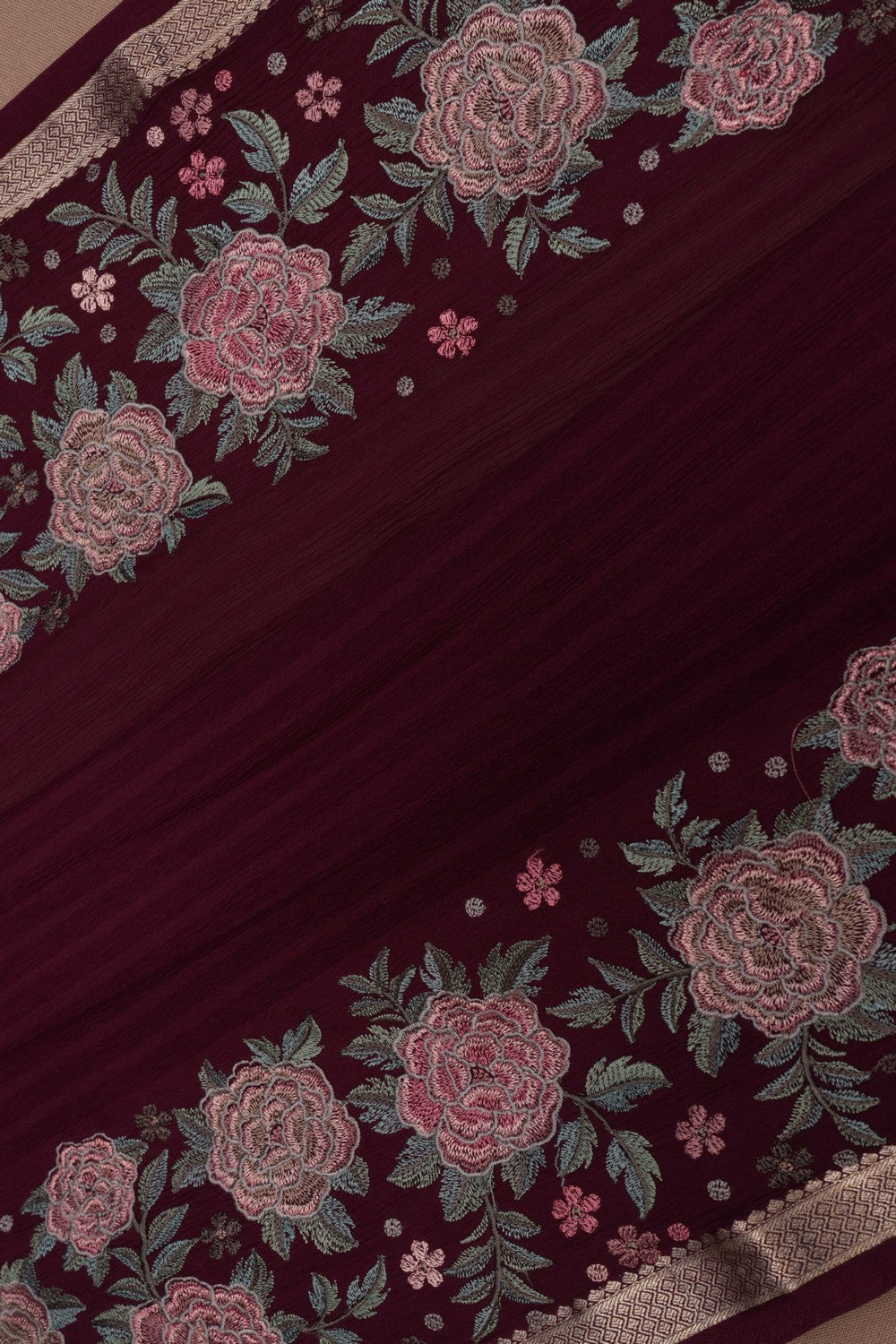 Image of Chiffon Embroidery Saree