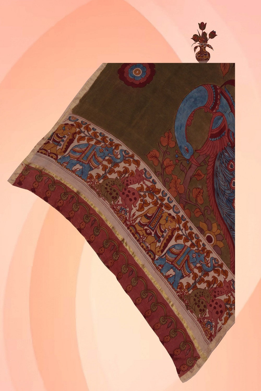 Image of Kalamkari Dupatta