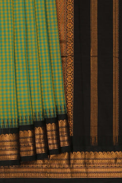Image of Gadwal Cotton Green Saree