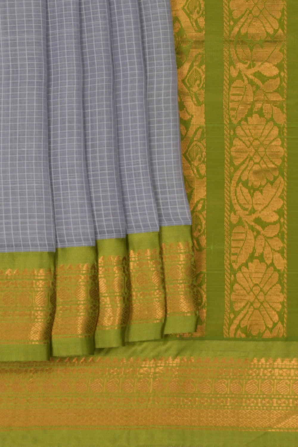 Gadwal Cotton Grey Saree
