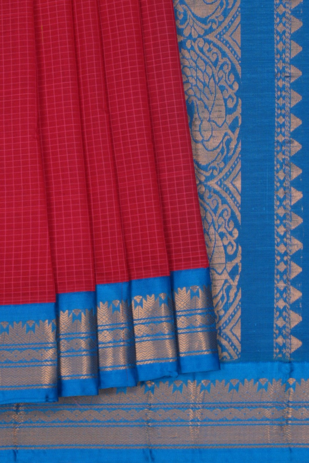 Gadwal Cotton Pink Saree