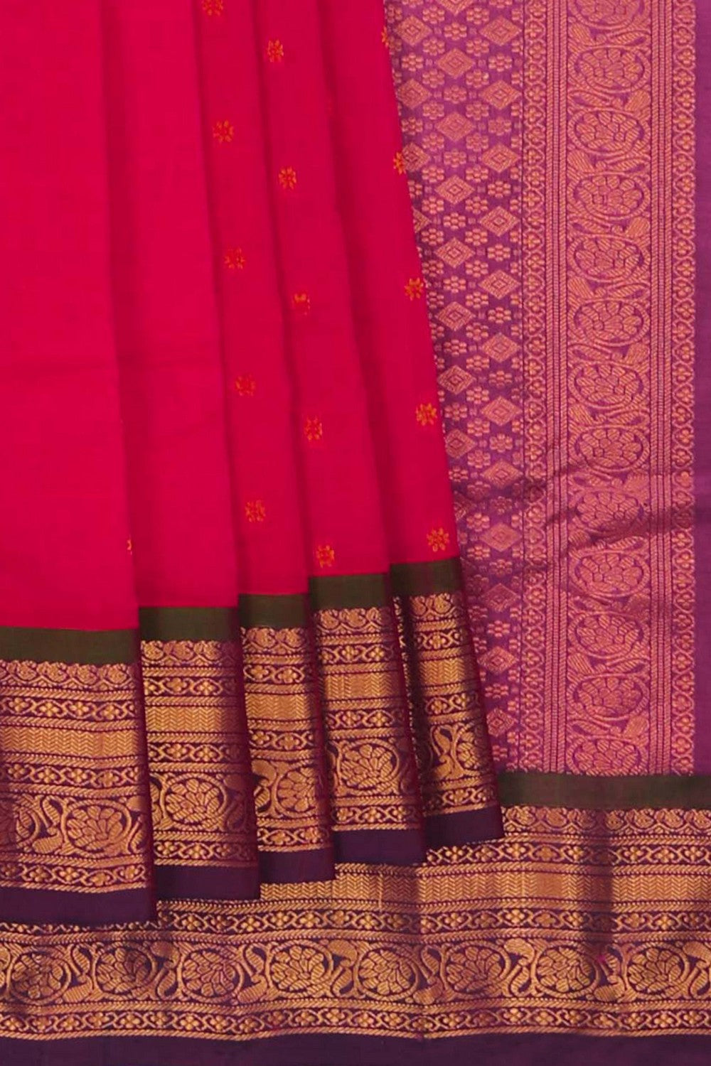 Gadwal Sico Red Saree